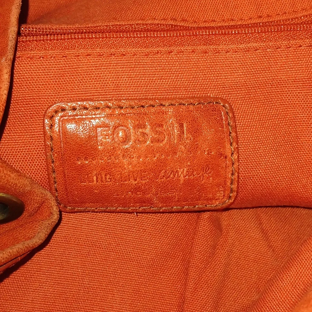 Fossil brass studded leather hobo bag - Picture 8 of 9